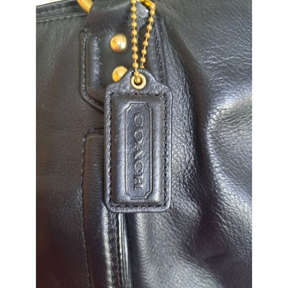 Coach Campbell Black Satchel Handbag Business Tote F24683 NO SHOULDER STRAP - Picture 8 of 15